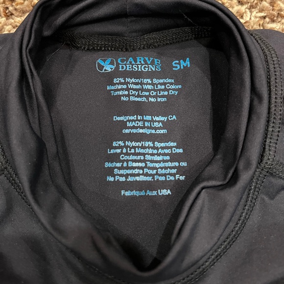 Carve Designs Mock Neck Rash Guard Swim Shirt - Picture 6 of 6